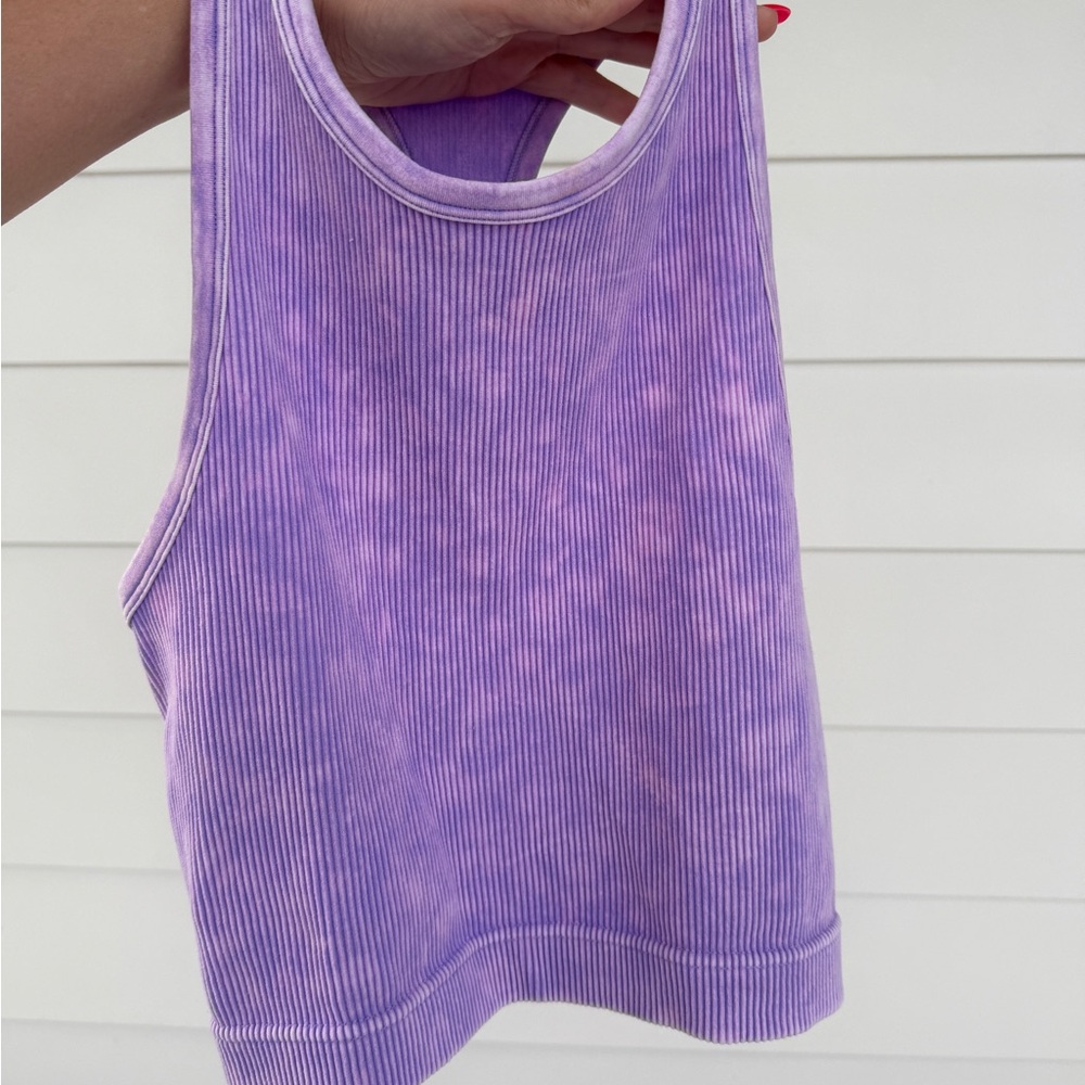 Zenana Seamless Bralette Lavender Tank Top